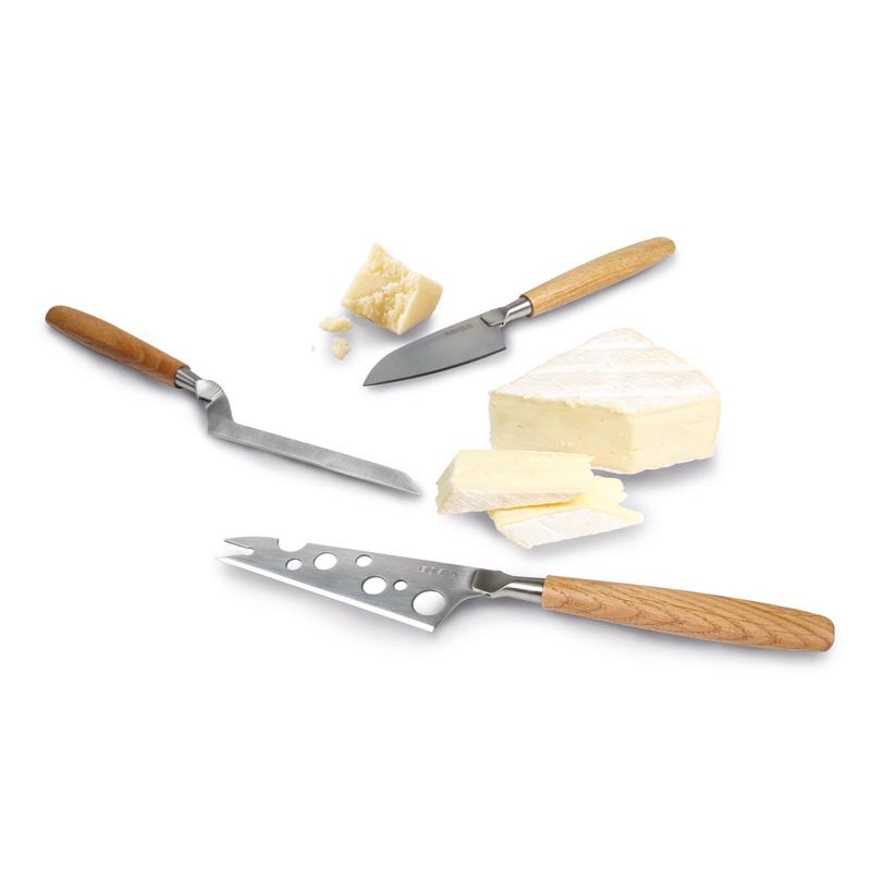 Set 3 coltelli formaggio manico legno Oslo Boska –