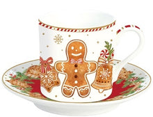 Carica l&#39;immagine nel visualizzatore di Gallery, Set 2 tazzine da caffè con piattino Fancy Gingerbread
