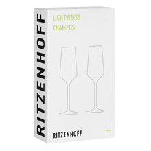 Carica l&#39;immagine nel visualizzatore di Gallery, Set 2 calici flute Lichtweiss Champus Ritzenhoff
