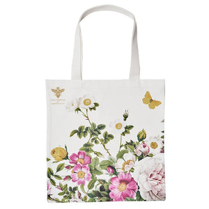 Borsa a tracolla in cotone biologico Rose flower garden