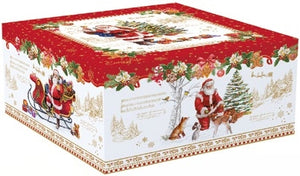 Alzata servi pasticcini in porcellana collezione Christmas Memories