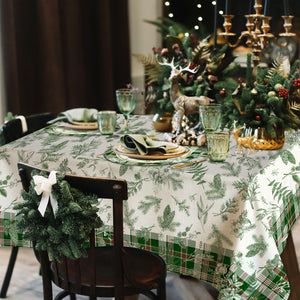 Tovaglia 10 posti cm 150x270 Christmas Lapland Verde