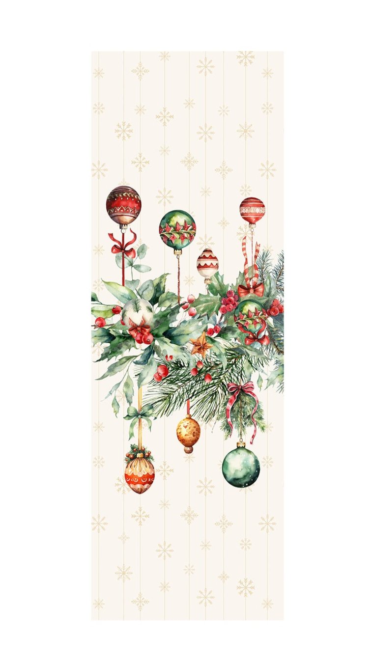 Runner antimacchia  50x150 Christmas Bubble