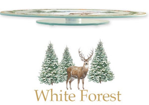 Alzatina in vetro girevole in confezione regalo WHITE FOREST