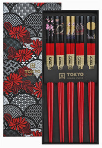 Set bacchette sushi Tokyo Design Red