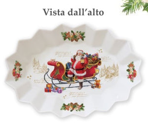 Piatto da portata ovale in porcellana in confezione regalo Christmas Memories