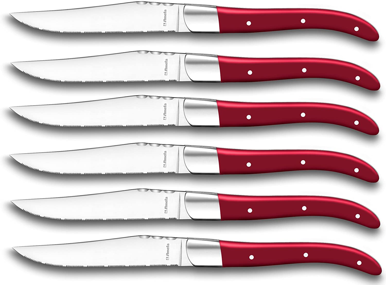 Cofanetto 6 coltelli da bistecca AMEFA rosso –