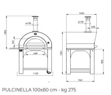 Carica l&#39;immagine nel visualizzatore di Gallery, Forno a GAS CLEMENTI PULCINELLA tetto inox 304
